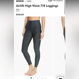 7/8 length airlift alo leggings in dark grey